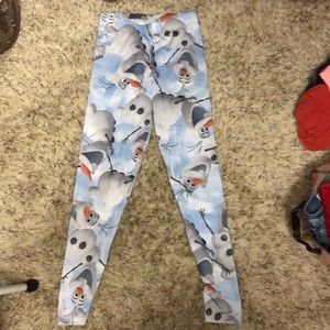 Frozen Olaf leggings sz s